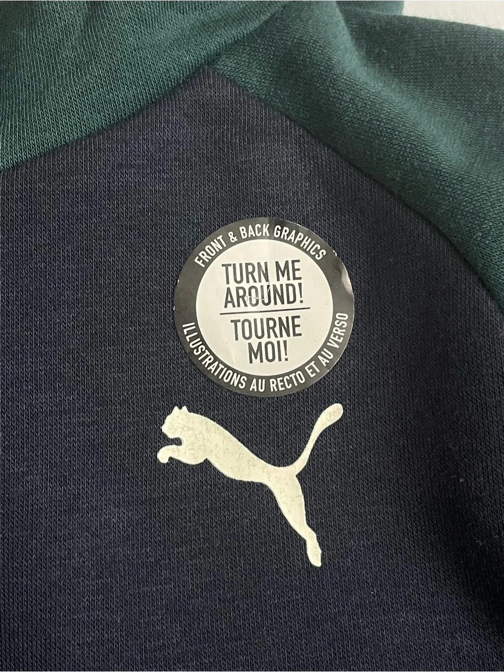 Puma Kids Navy and Green Hoodie & Jogger Set Size.  S/P - Picture 12 of 16